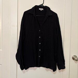 Michael Stars - Leo Gauze Button Down Shirt - Black